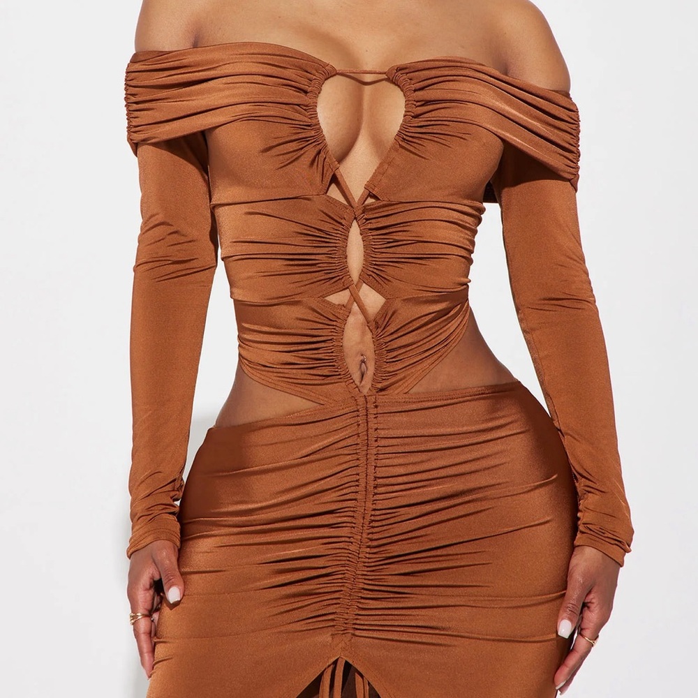 Elena Maxi Dress - Cognac - Picture 4 of 5